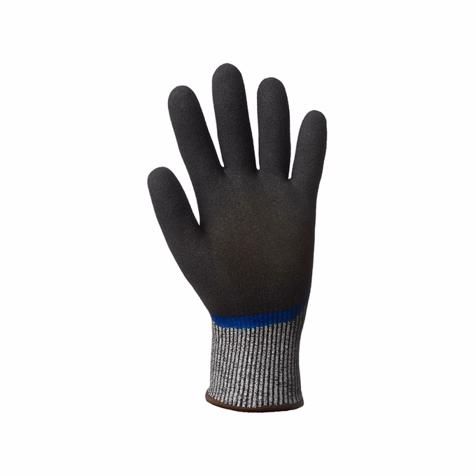 Kesztyű mártott COVERGUARD Eurocut N505 vágásbiztos nitril szürke/kék 7-es 2 darab/pár
