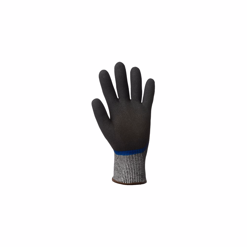Kesztyű mártott COVERGUARD Eurocut N505 vágásbiztos nitril szürke/kék 7-es 2 darab/pár