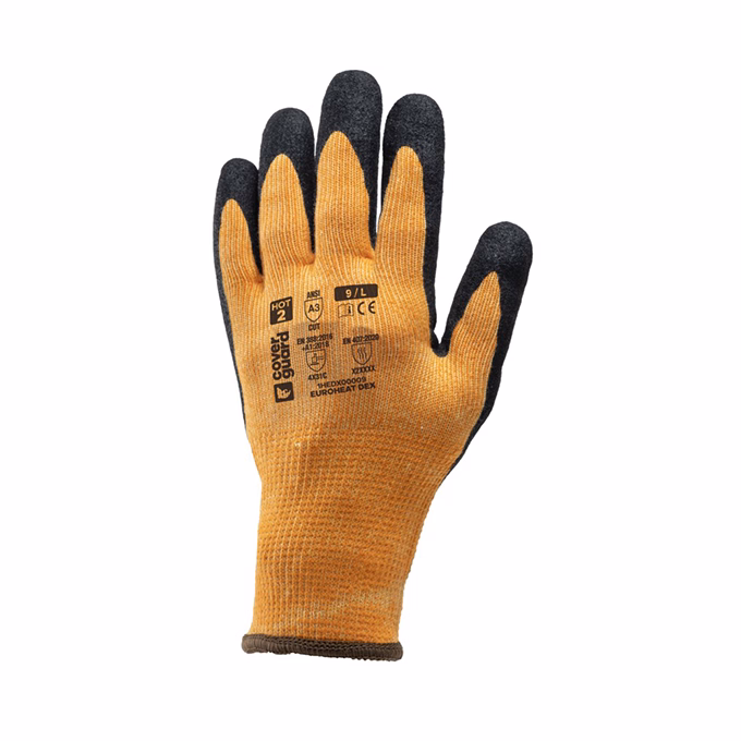 Kesztyű mártott COVERGUARD Euroheat DEX hőálló bélelt nitril neon narancssárga/fekete 11-es 2 darab/pár
