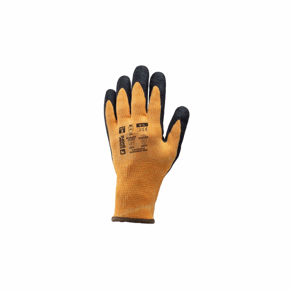 Kesztyű mártott COVERGUARD Euroheat DEX hőálló bélelt nitril neon narancssárga/fekete 11-es 2 darab/pár