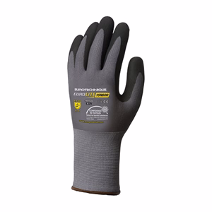 Kesztyű mártott COVERGUARD Eurolite mikrohabosított nitril szürke/fekete 6-os 2 darab/pár Kesztyű mártott COVERGUARD Eurolite mikrohabosított nitril szürke/fekete 6-os 2 darab/pár