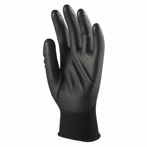 Kesztyű mártott COVERGUARD poliészter PU tenyérrel fekete 7-es 2 darab/pár Kesztyű mártott COVERGUARD poliészter PU tenyérrel fekete 7-es 2 darab/pár