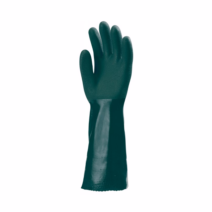 Kesztyű mártott COVERGUARD polimer vegyszerálló zöld 10-es 2 darab/pár