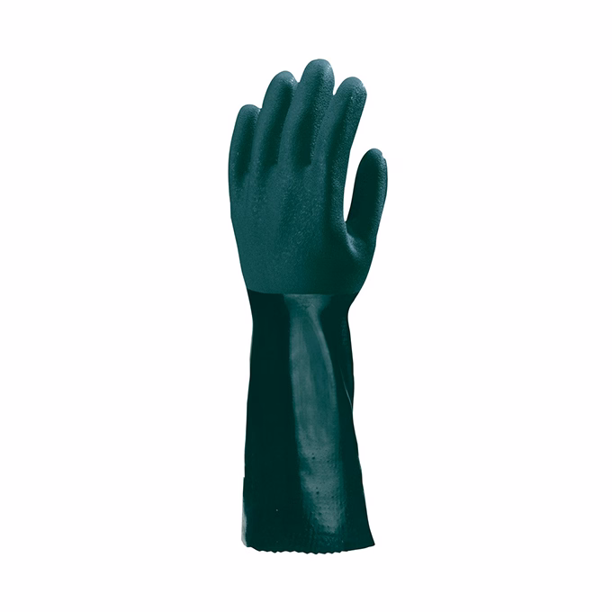 Kesztyű mártott COVERGUARD polimer vegyszerálló zöld 9-es 2 darab/pár