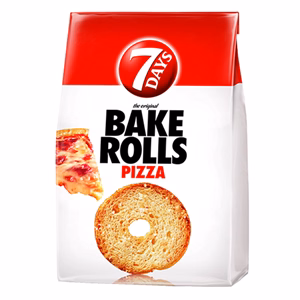 Kétszersült kenyérkarika TUC Bake Rolls pizza ízű 80 g