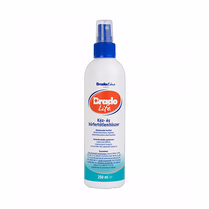 Kéz és bőrfertőtlenítő pumpás BRADOLIFE  250ml