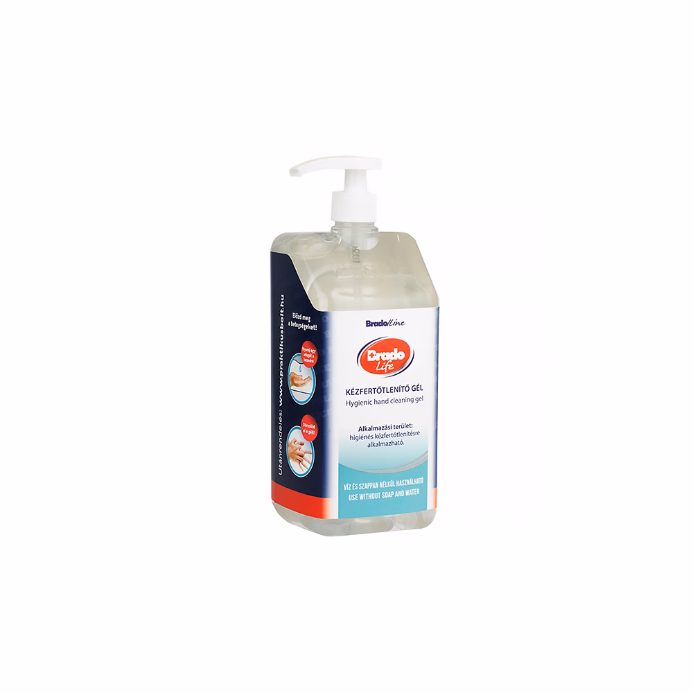 Kézfertőtlenítő gél BRADOLIFE pumpás 1,5 liter