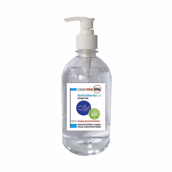 Kézfertőtlenítő gél CLEANME.LIFE pumpás mangó 500 ml
