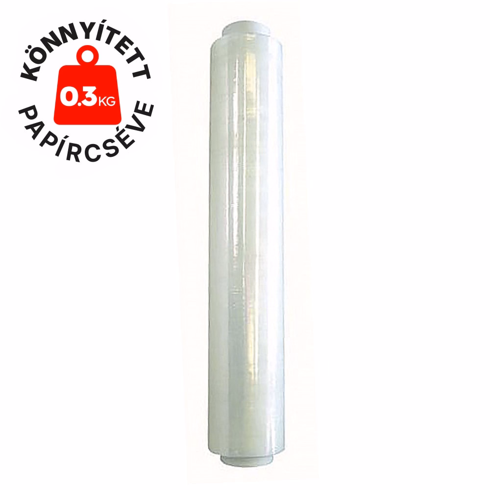 Kézi strech fólia 1,8 kg 23 my 0,30 kg papírcsévén