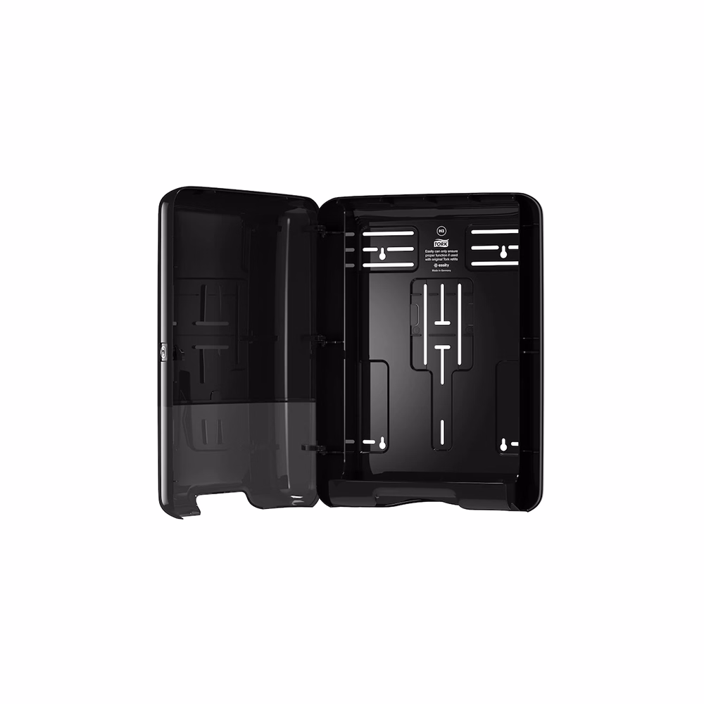 Kéztörlő adagoló hajtogatott TORK Singlefold ("Z","C") Elevation H3 fekete