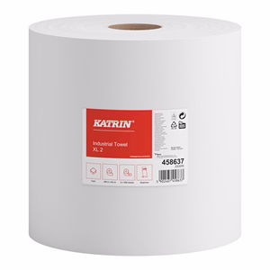 Kéztörlő tekercses KATRIN Industrial XL2 28 cm 1040 lap fehér 2 tekercses 2 rétegű