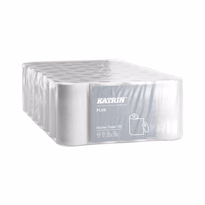 Kéztörlő tekercses KATRIN Plus Kitchen 11 cm 97 lap  4 tekercses 2 rétegű