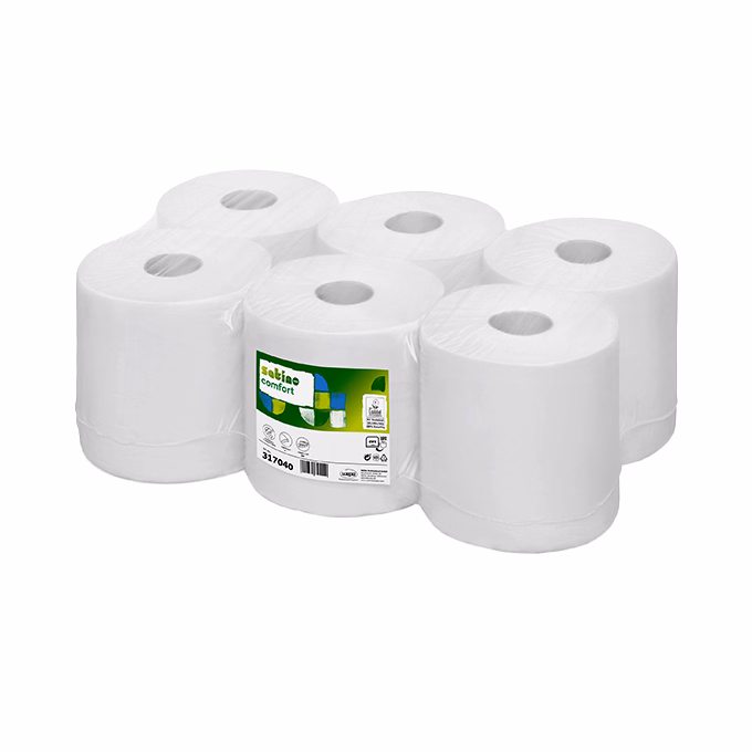 Kéztörlő tekercses SATINO Comfort belsőmagos 20cm 300 m 1 rétegű 6 tekercs/csom