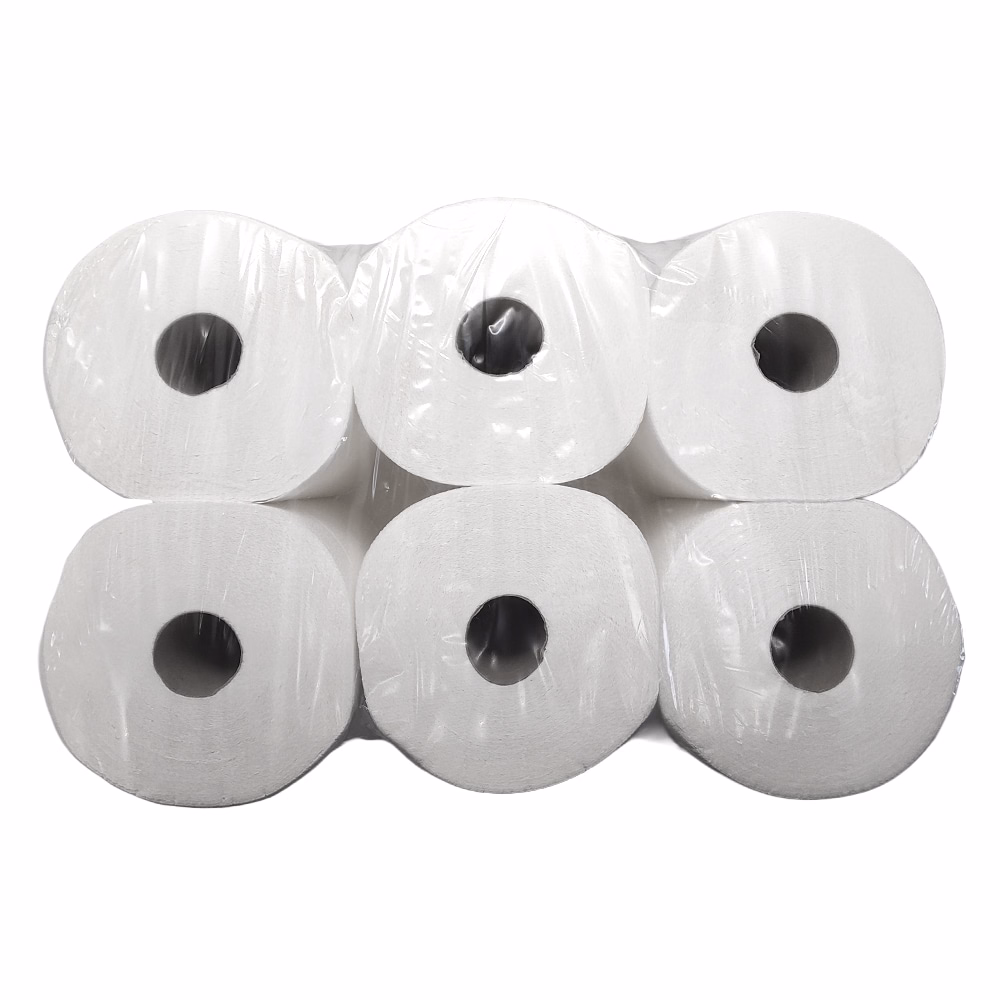 Kéztörlő tekercses VECTRALINE Standard maxi 19 cm 2 rétegű 80 m 400 lap 100% cellulóz hófehér 6 tekercs/csomag