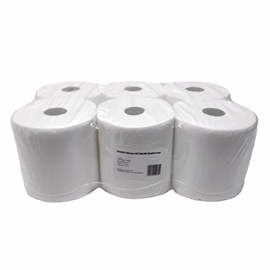 Kéztörlő tekercses VECTRALINE Standard maxi 19 cm 2 rétegű 80 m 400 lap 100% cellulóz hófehér 6 tekercs/csomag