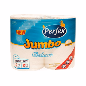 Kéztörlő tekercses háztartási PERFEX Boni Jumbo Deluxe 2 tekercses 2 rétegű