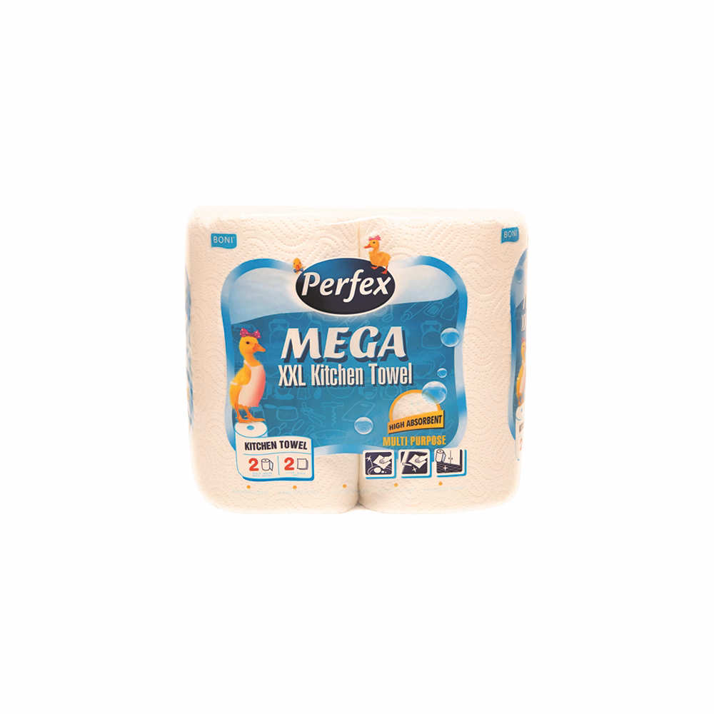 Kéztörlő tekercses háztartási PERFEX Boni Mega 2 tekercses 2 rétegű