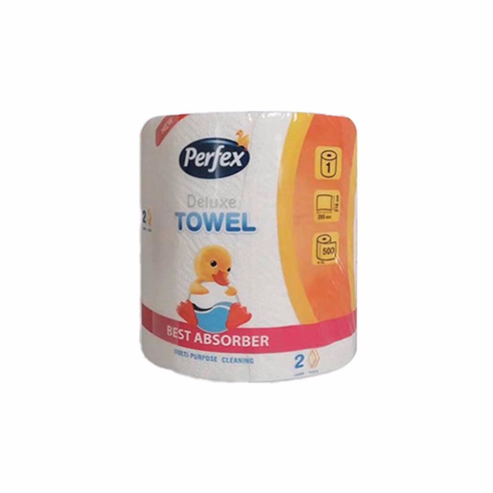 Kéztörlő tekercses háztartási PERFEX Deluxe 500 lapos 1 tekercses 2 rétegű