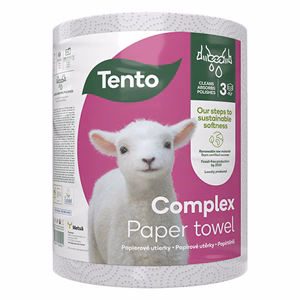 Kéztörlő tekercses háztartási TENTO Complex 55 m 1 tekercses 3 rétegű