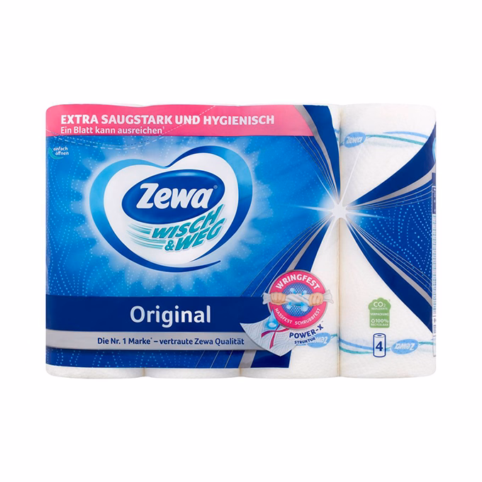 Kéztörlő tekercses háztartási ZEWA Wisch & Weg Original 8 tekercses 2 rétegű