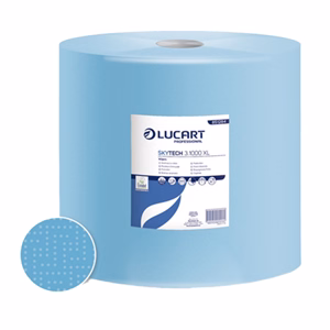 Kéztörlő tekercses ipari LUCART Skytech XL 37 cm 360m átmérő 1000 lap kék 3 rétegű