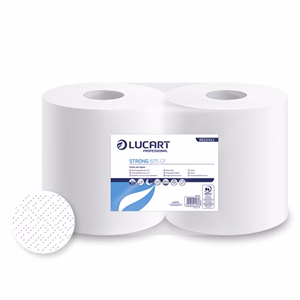 Kéztörlő tekercses ipari LUCART Strong 675CF 25 cm átmérő 675 lap fehér 2 rétegű 852343J