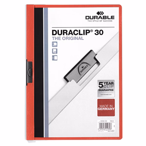Klipmappa DURABLE Duraclip A/4 30 lapig piros