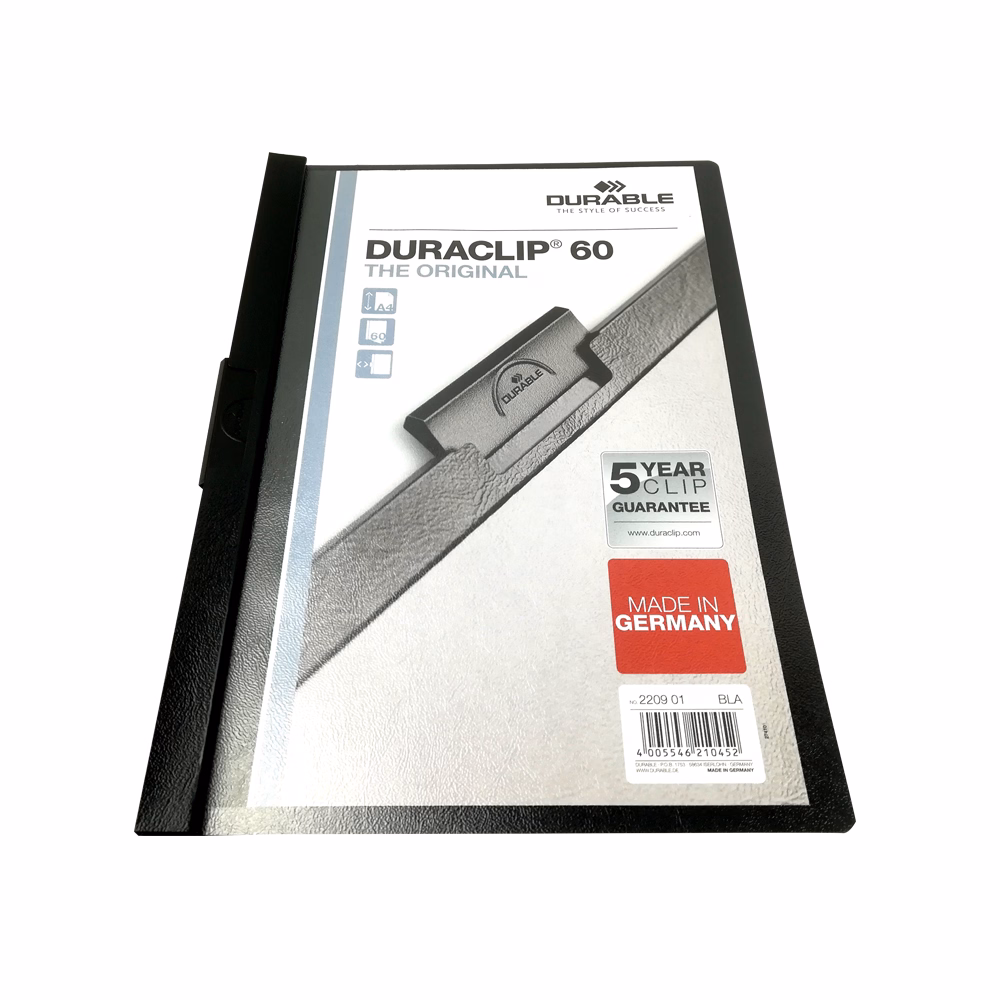 Klipmappa DURABLE Duraclip A/4 60 lapig fekete