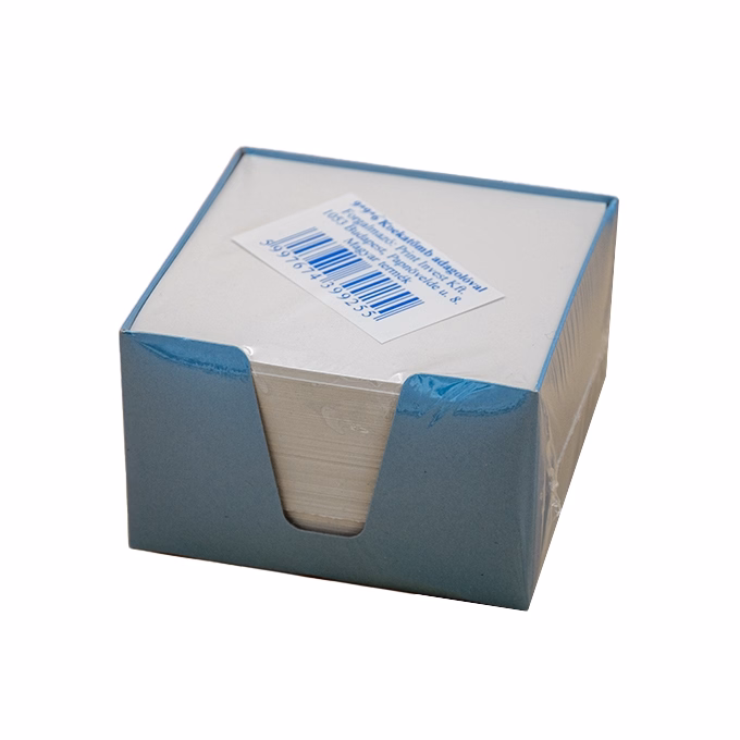 Kockatömb fehér 9x9x6 cm egyszínű színes tartóban
