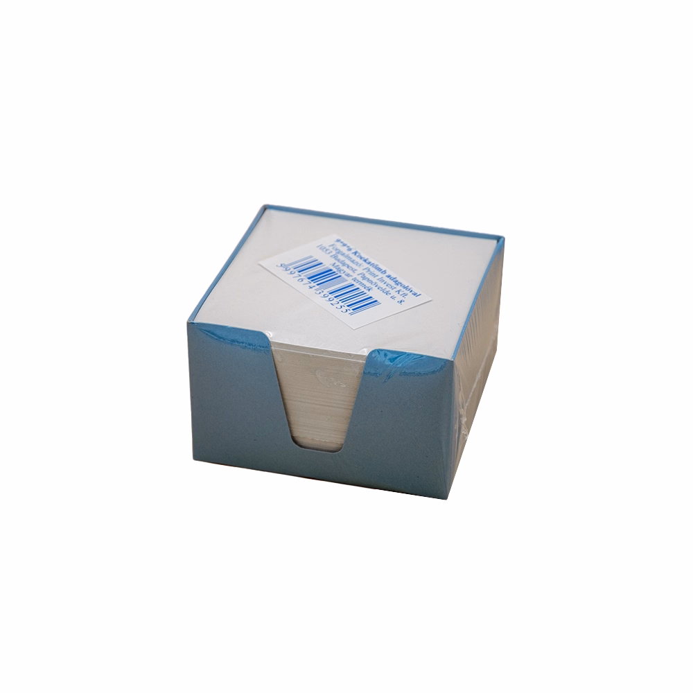 Kockatömb fehér 9x9x6 cm egyszínű színes tartóban
