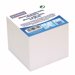 Kockatömb fehér DONAU 8,3x8,3 cm nem ragasztott