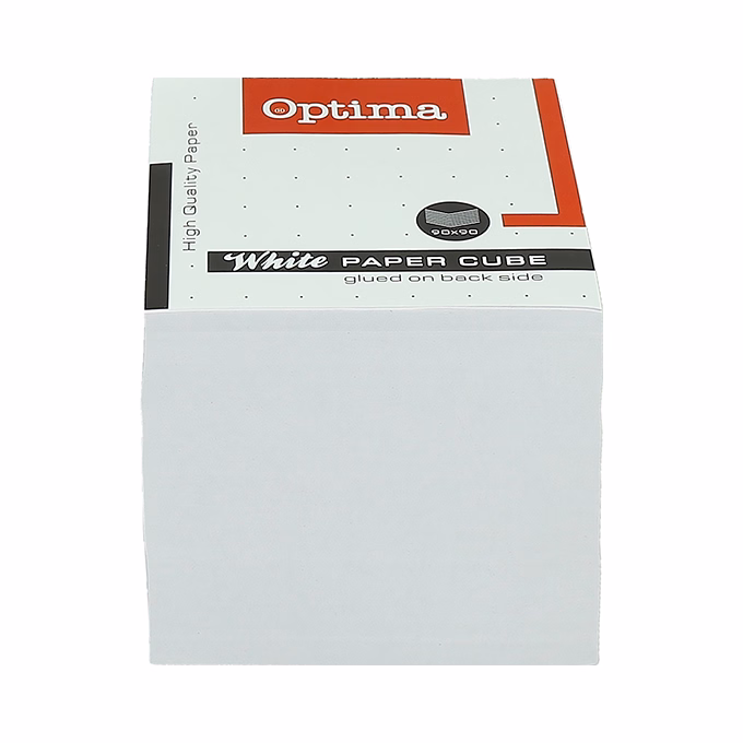 Kockatömb fehér OPTIMA 9x9x9 cm ragasztott
