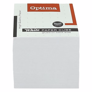 Kockatömb fehér OPTIMA 9x9x9 cm ragasztott