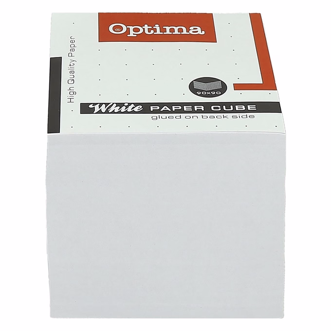 Kockatömb fehér OPTIMA 9x9x9 cm ragasztott