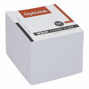 Kockatömb fehér OPTIMA 9x9x9 cm ragasztott