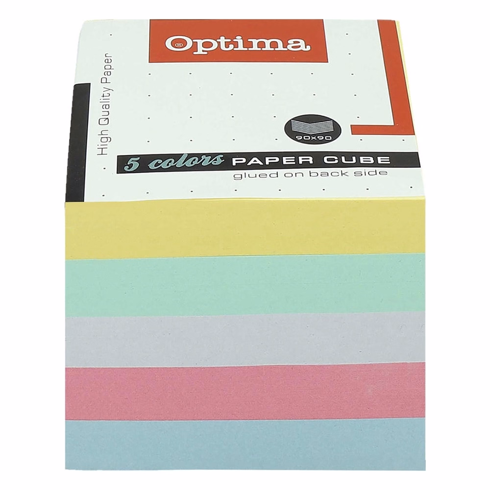Kockatömb színes OPTIMA 9x9x9 cm ragasztott