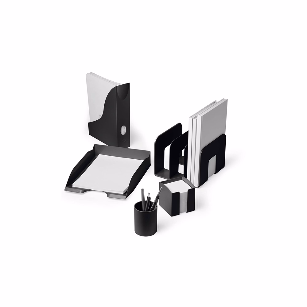 Kockatömbtartó DURABLE Eco műanyag 10x10 cm töltött fekete