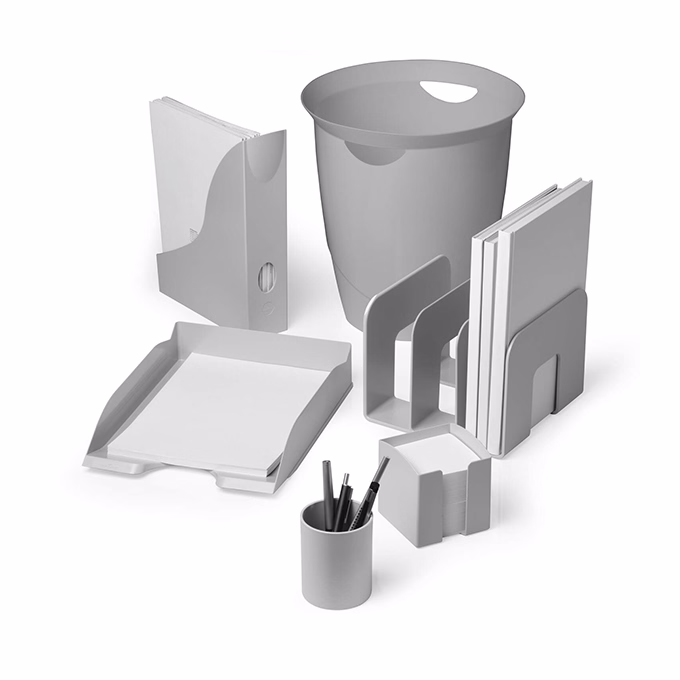 Kockatömbtartó DURABLE Eco műanyag 10x10 cm töltött szürke
