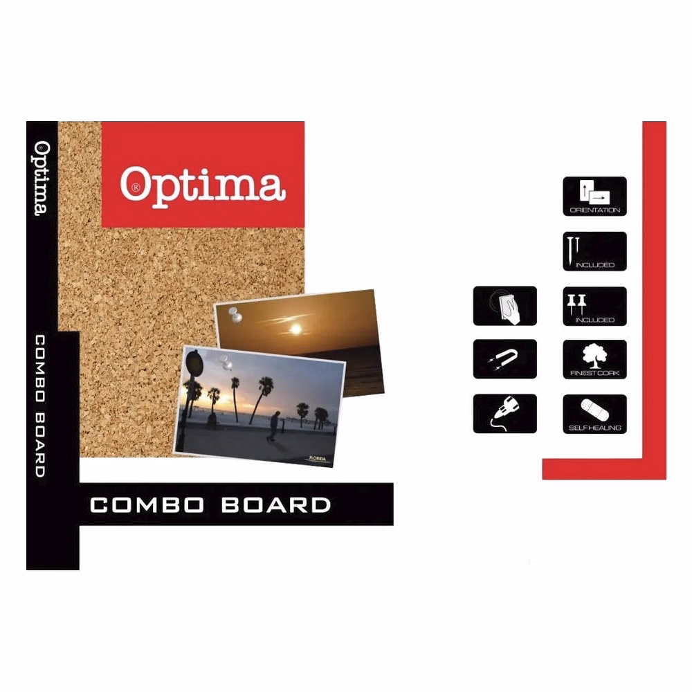 Kombitábla OPTIMA 60x90 parafa/mágneses törölhető