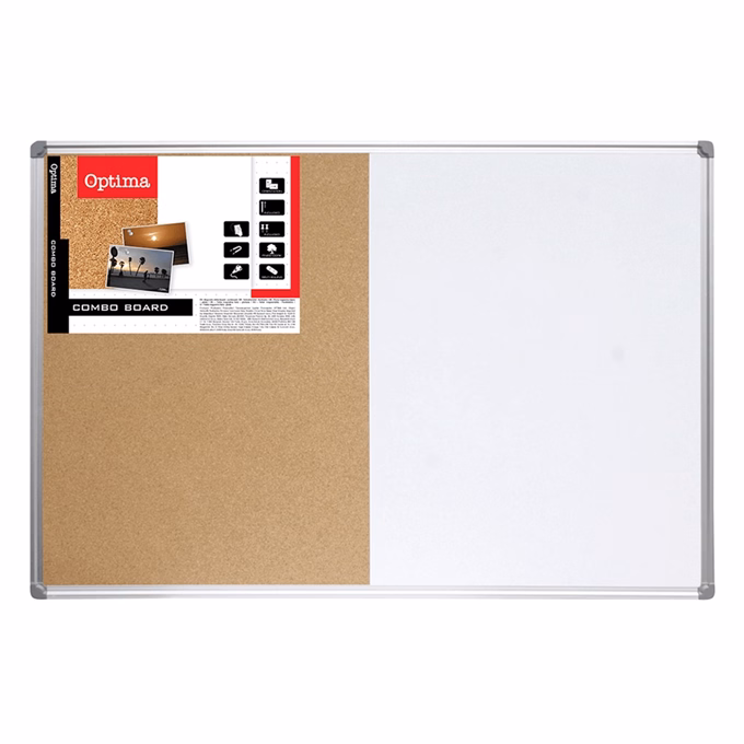 Kombitábla OPTIMA parafa mágneses aluminium keret 30x45 cm