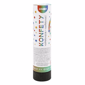 Konfetti ágyú JUNIOR 20 cm metál karika