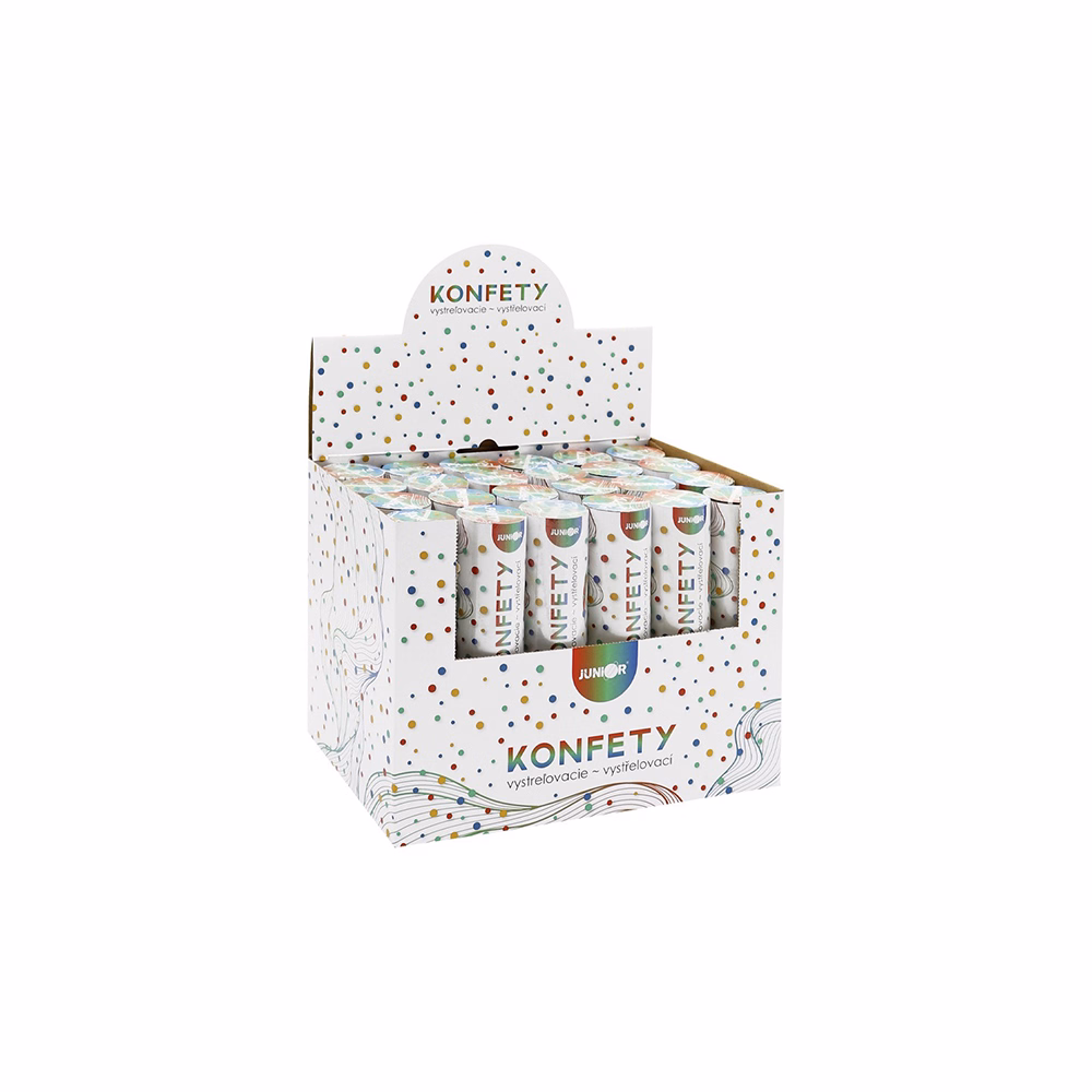 Konfetti ágyú JUNIOR 20 cm metál karika