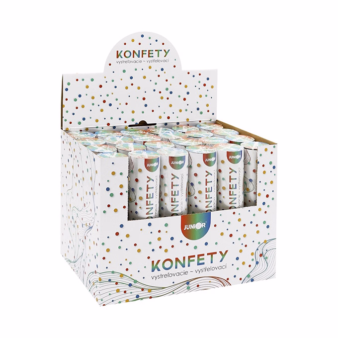 Konfetti ágyú JUNIOR 20 cm metál karika