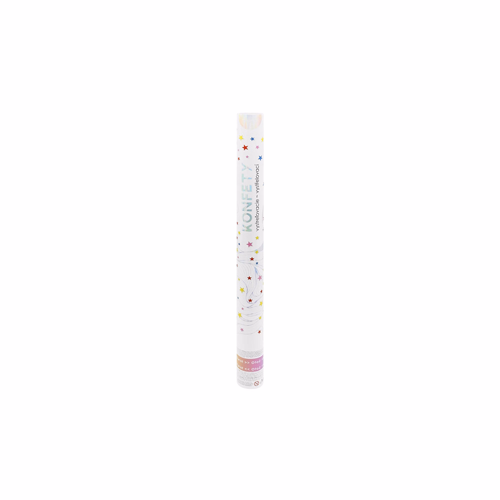 Konfetti ágyú JUNIOR 60 cm csillag mintás