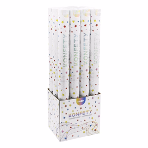 Konfetti ágyú JUNIOR 60 cm csillag mintás