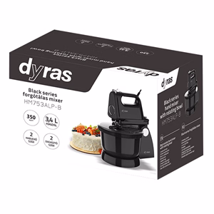 Konyhai robotgép DYRAS HM753ALP-B 300W 4 keverőszár fekete