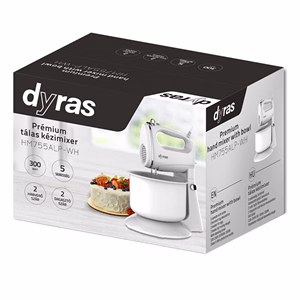 Konyhai robotgép DYRAS HM755ALP-WH 300W 4 keverőszár fehér