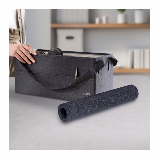 Könyökalátét LEITZ 36x70 cm nagyméretű filc szürke