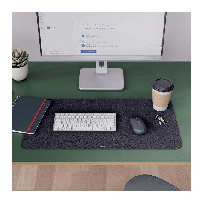 Könyökalátét LEITZ 36x70 cm nagyméretű filc szürke