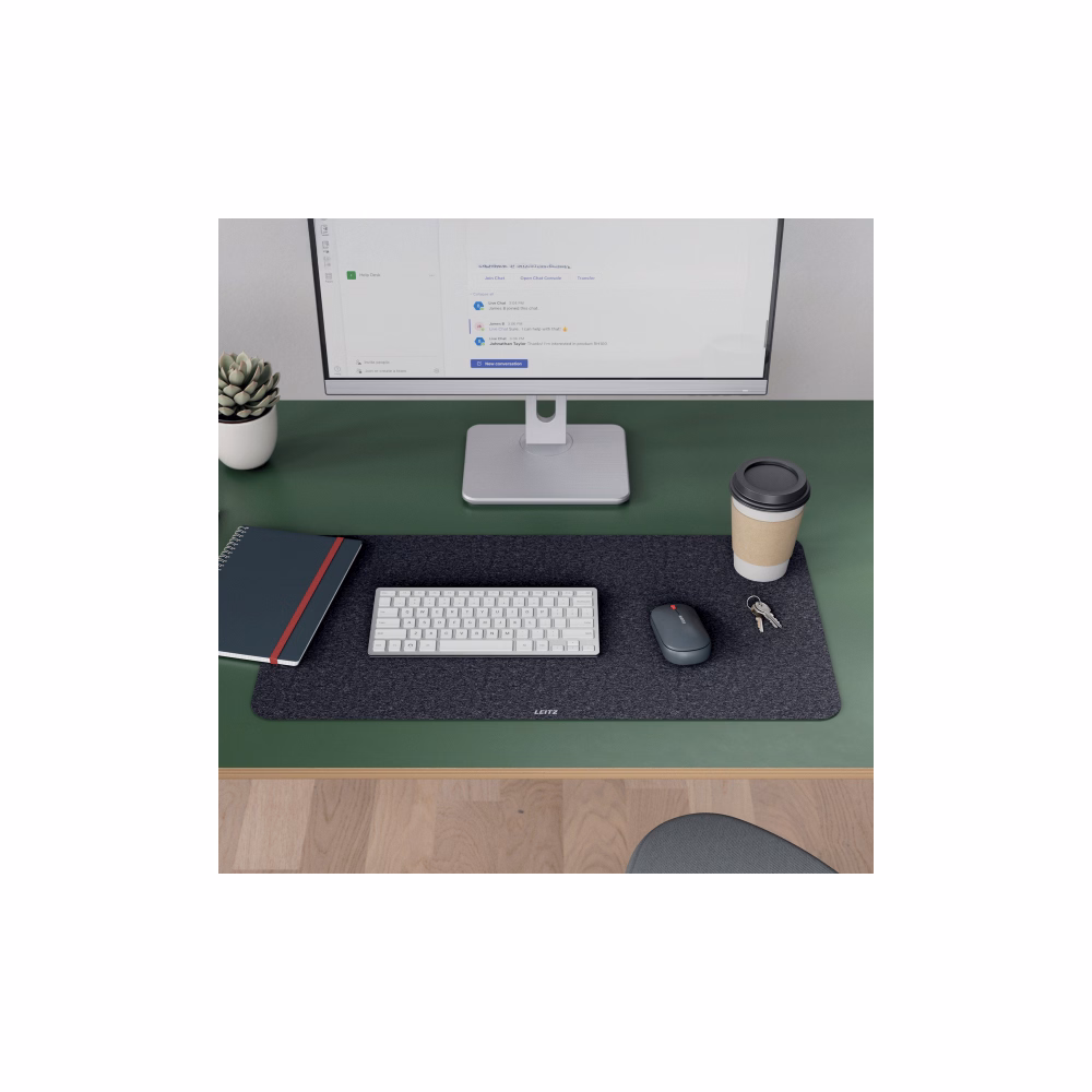 Könyökalátét LEITZ 36x70 cm nagyméretű filc szürke